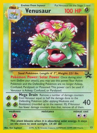 POKEMON TCG - VENUSAUR 13 WOTC PROMO HOLO (LP)