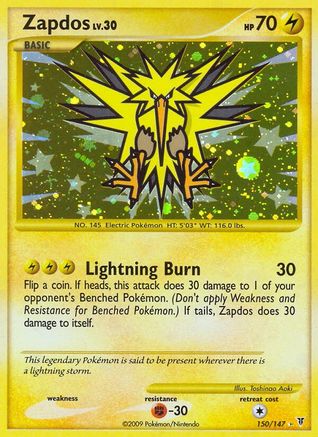 POKEMON TCG - Zapdos (150) 150 Supreme Victors - Secret Rare