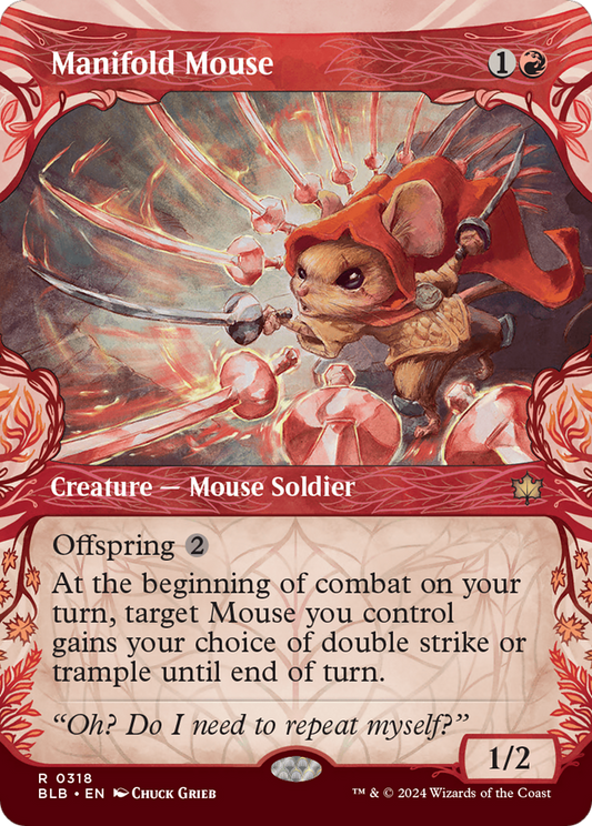 MAGIC: THE GATHERING  - Manifold Mouse (Showcase) (BLB-318) - Bloomburrow: (Showcase) (Borderless)