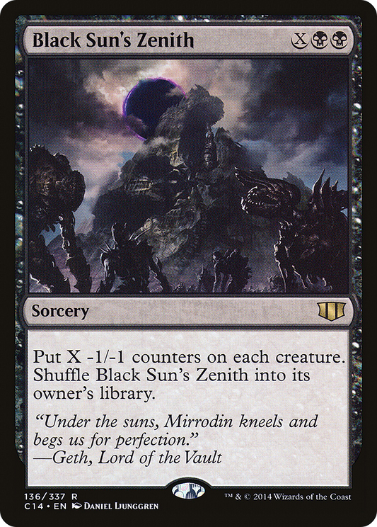 MAGIC: THE GATHERING  - Black Sun's Zenith (C14-136) - Commander 2014