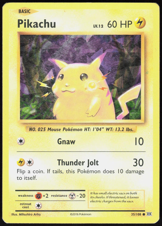 PIKACHU (CRACKED ICE HOLO) 35/108 DECK EXCLUSIVES POKEMON HOLO RARE HP