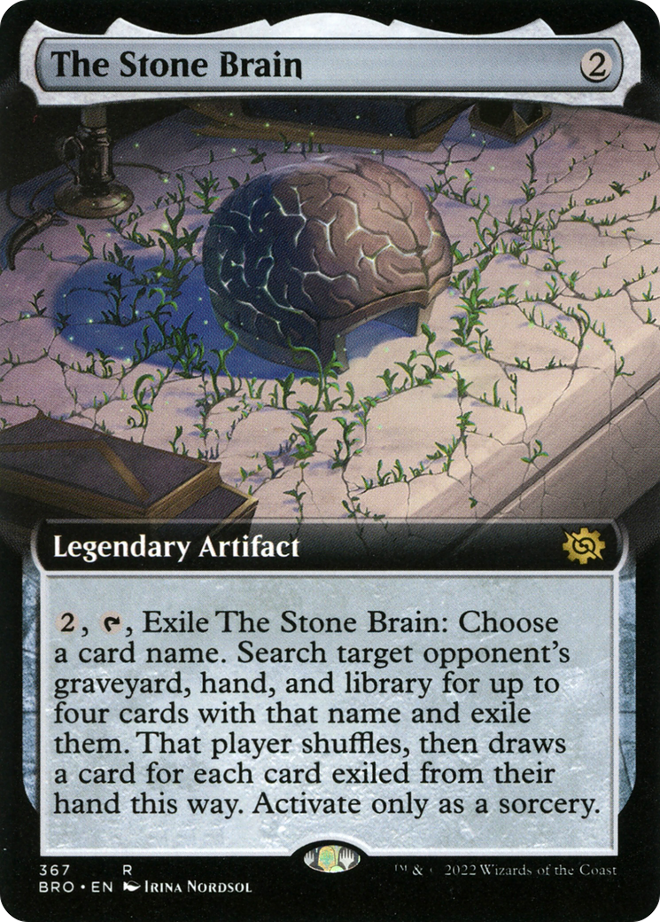 MAGIC: THE GATHERING  - The Stone Brain (Extended Art) (BRO-367) - The Brothers' War: (Extended Art) Foil