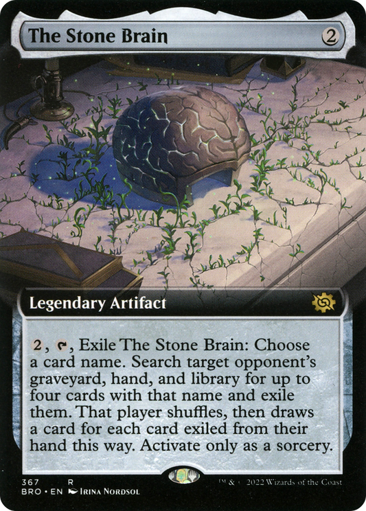 MAGIC: THE GATHERING  - The Stone Brain (Extended Art) (BRO-367) - The Brothers' War: (Extended Art) Foil