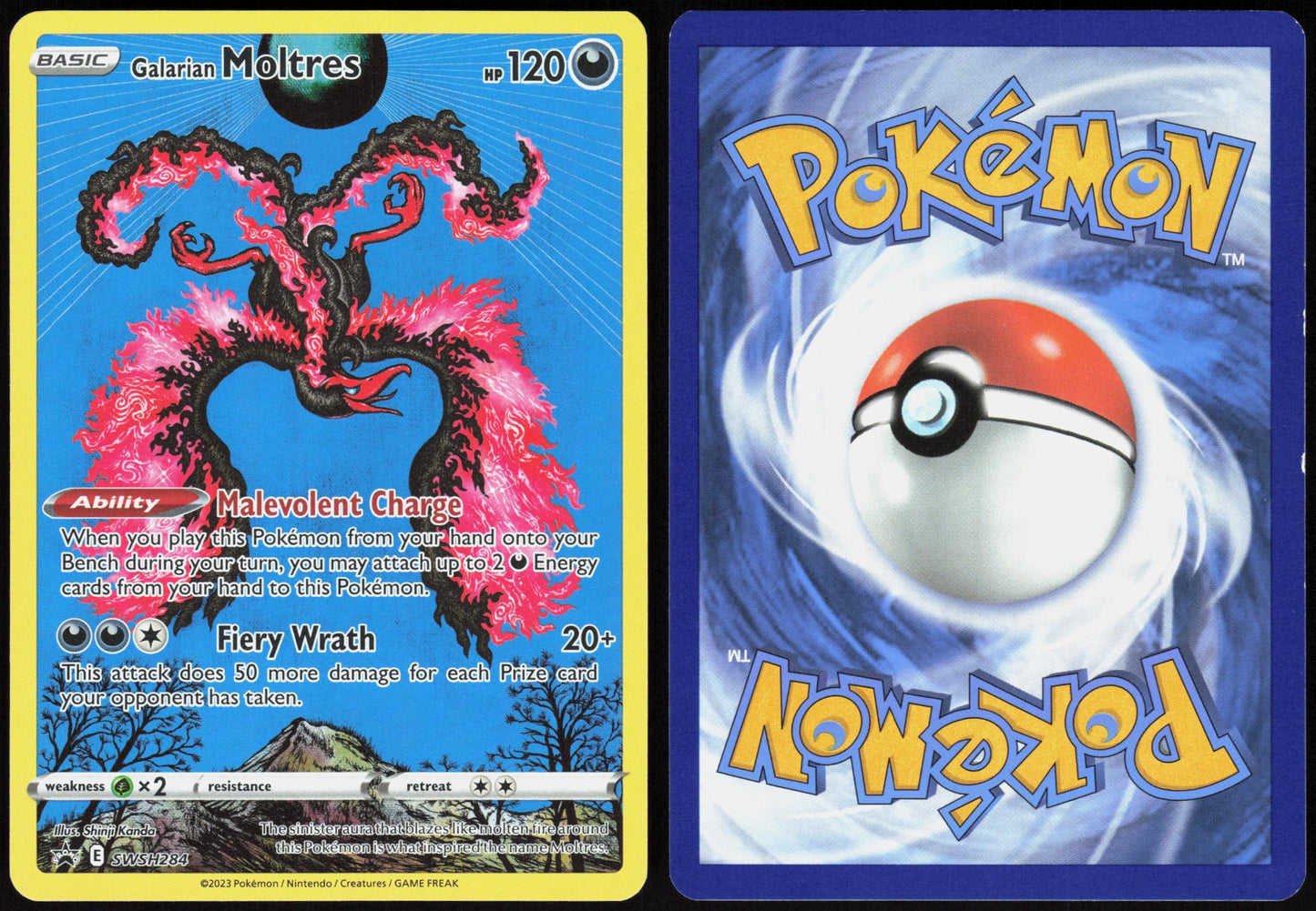 GALARIAN MOLTRES SWSH284 SWORD & SHIELD PROMO POKEMON PROMO HOLO LP