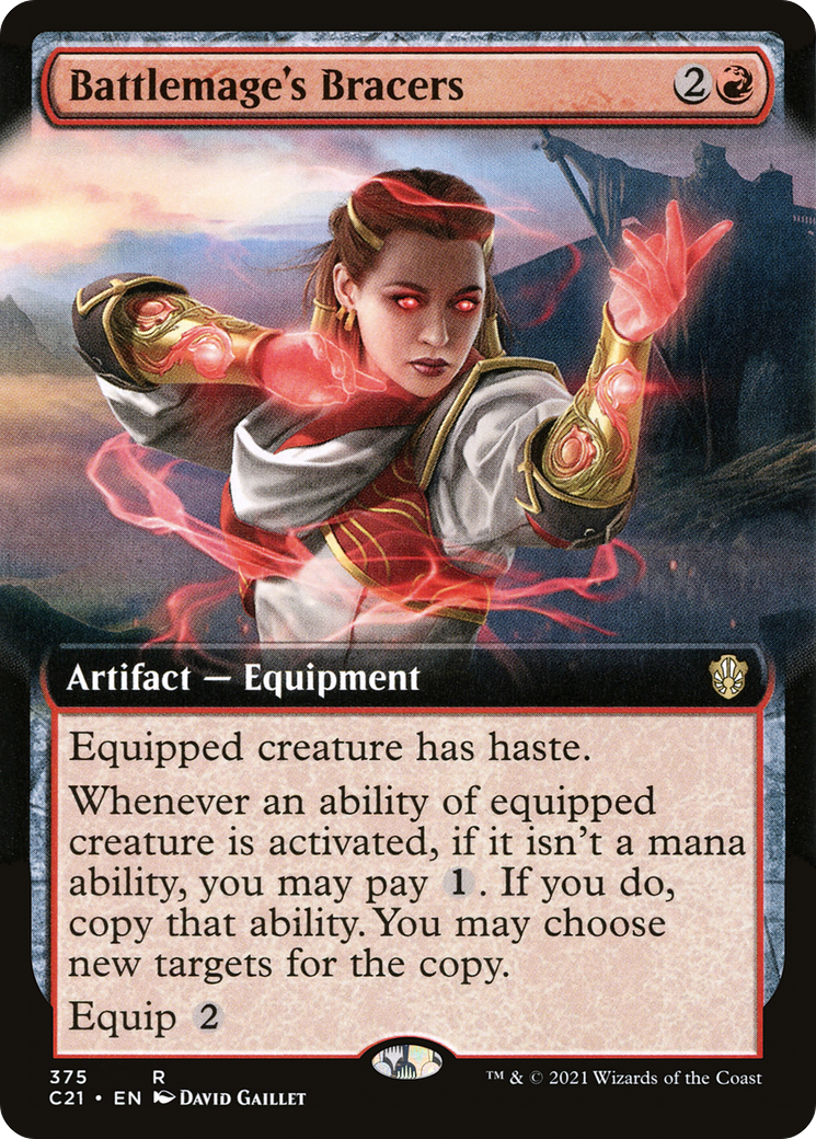 MAGIC: THE GATHERING  - Battlemage's Bracers (Extended Art) (C21-375) - Commander 2021: (Extended Art)