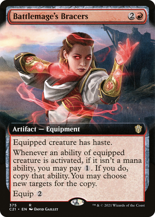 MAGIC: THE GATHERING  - Battlemage's Bracers (Extended Art) (C21-375) - Commander 2021: (Extended Art)
