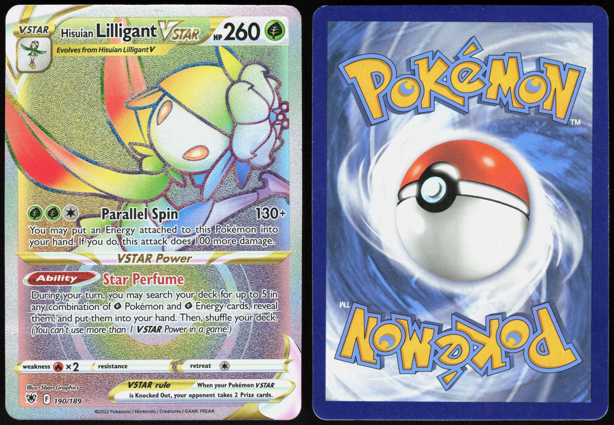HISUIAN LILLIGANT VSTAR 190/189 ASTRAL RADIANCE POKEMON RAINBOW RARE HOLO MP