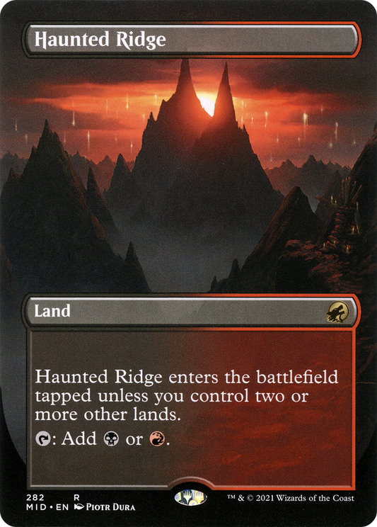 MAGIC: THE GATHERING  - Haunted Ridge (Borderless) (MID-282) - Innistrad: Midnight Hunt