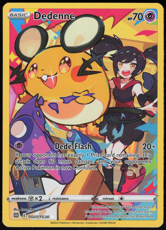 DEDENNE TG07/TG30 BRILLIANT STARS TRAINER GALLERY POKEMON HOLO LP