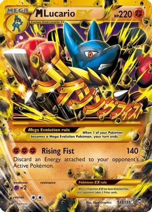 POKEMON TCG - M Lucario EX (Secret) 113/111 XY  Furious Fists - Secret Rare