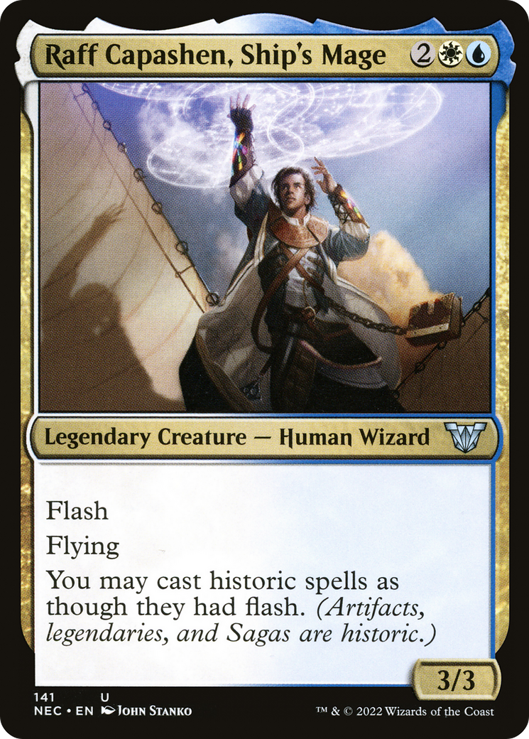 MAGIC: THE GATHERING  - Raff Capashen, Ship's Mage (NEC-141) - Neon Dynasty Commander