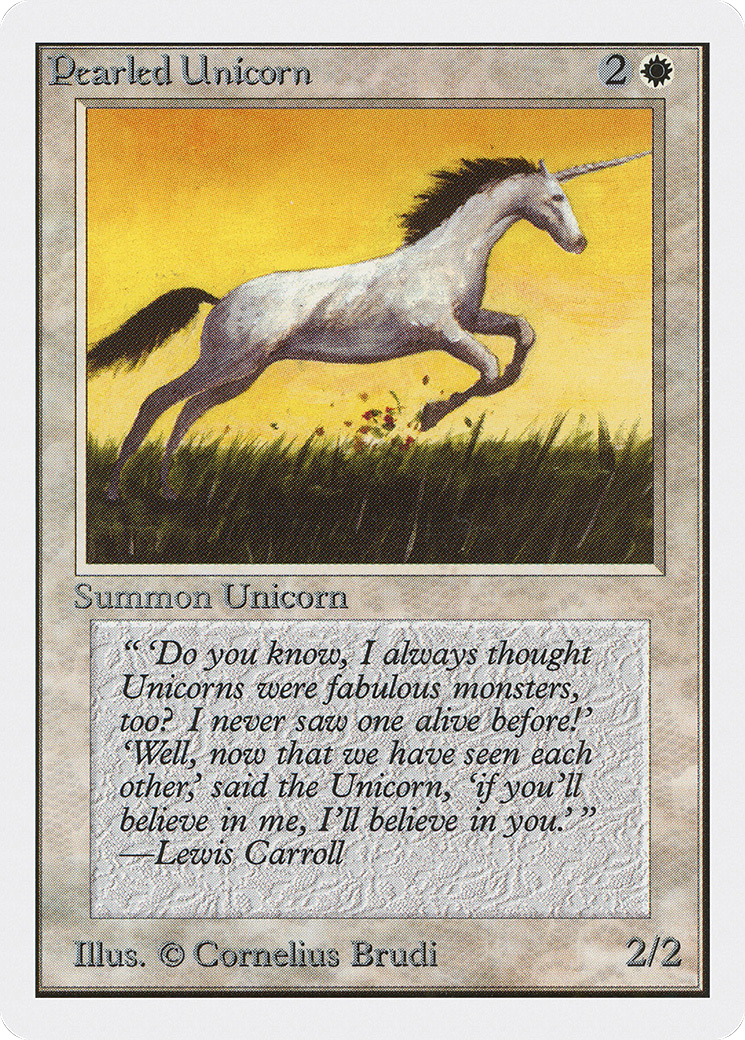 MAGIC: THE GATHERING  - Pearled Unicorn (2ED-031) - Unlimited Edition