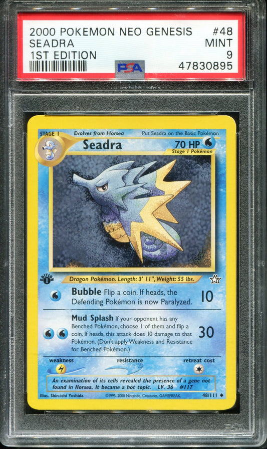SEADRA 48/111 PSA 9 NEO GENESIS 1ST EDITION POKEMON