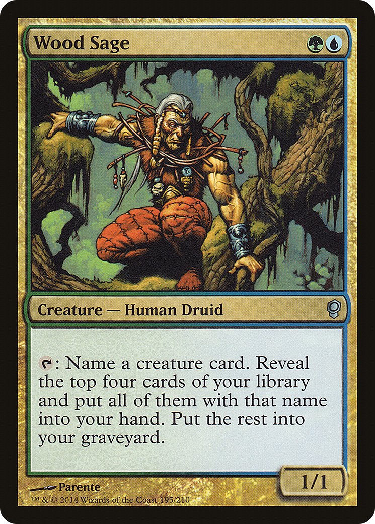 MAGIC: THE GATHERING  - Wood Sage (CNS-195) - Conspiracy Foil