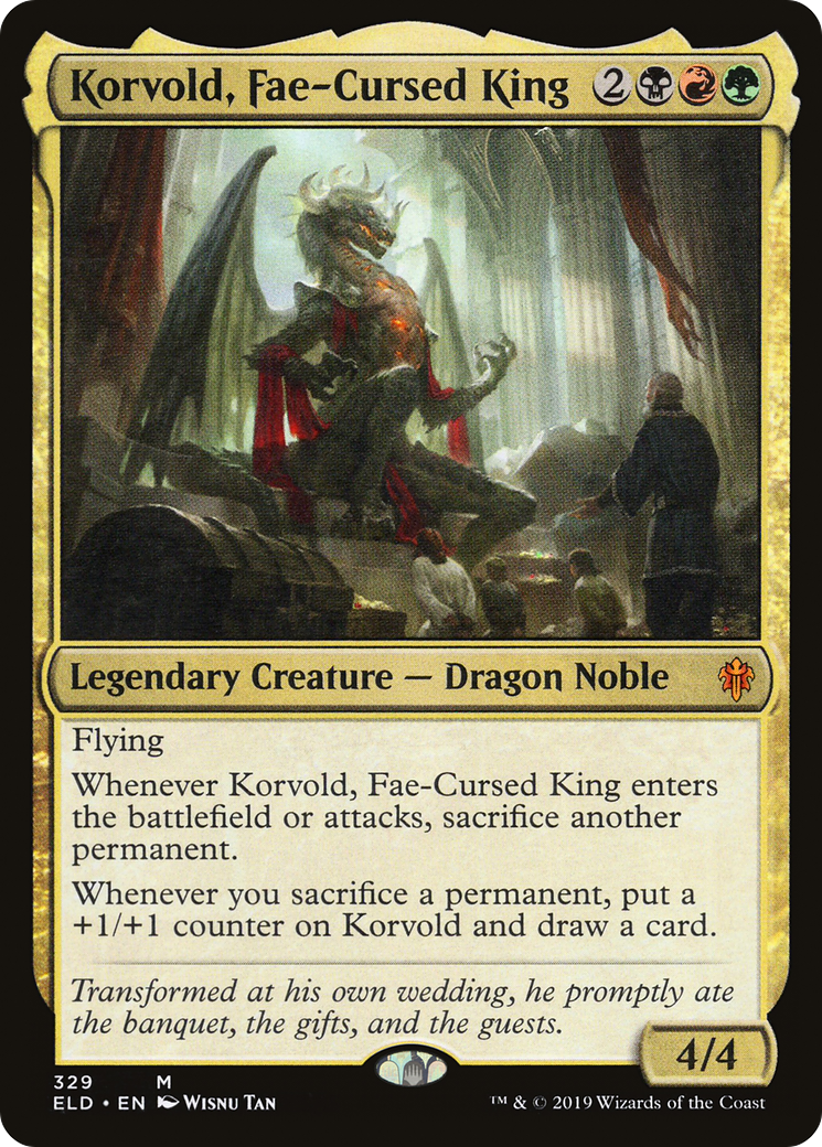 MAGIC: THE GATHERING  - Korvold, Fae-Cursed King (ELD-329) - Throne of Eldraine