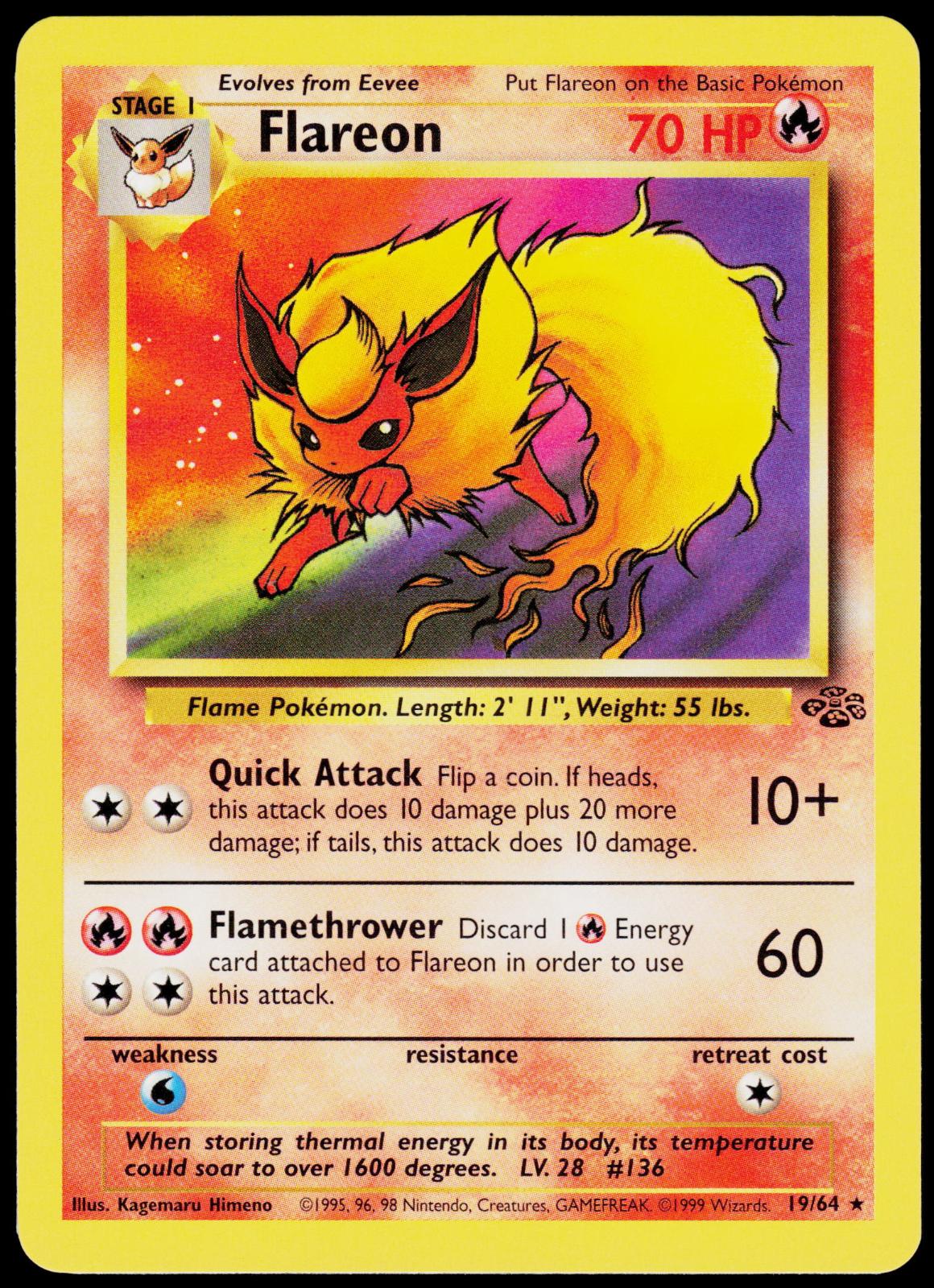 FLAREON 19/64 JUNGLE RARE LP