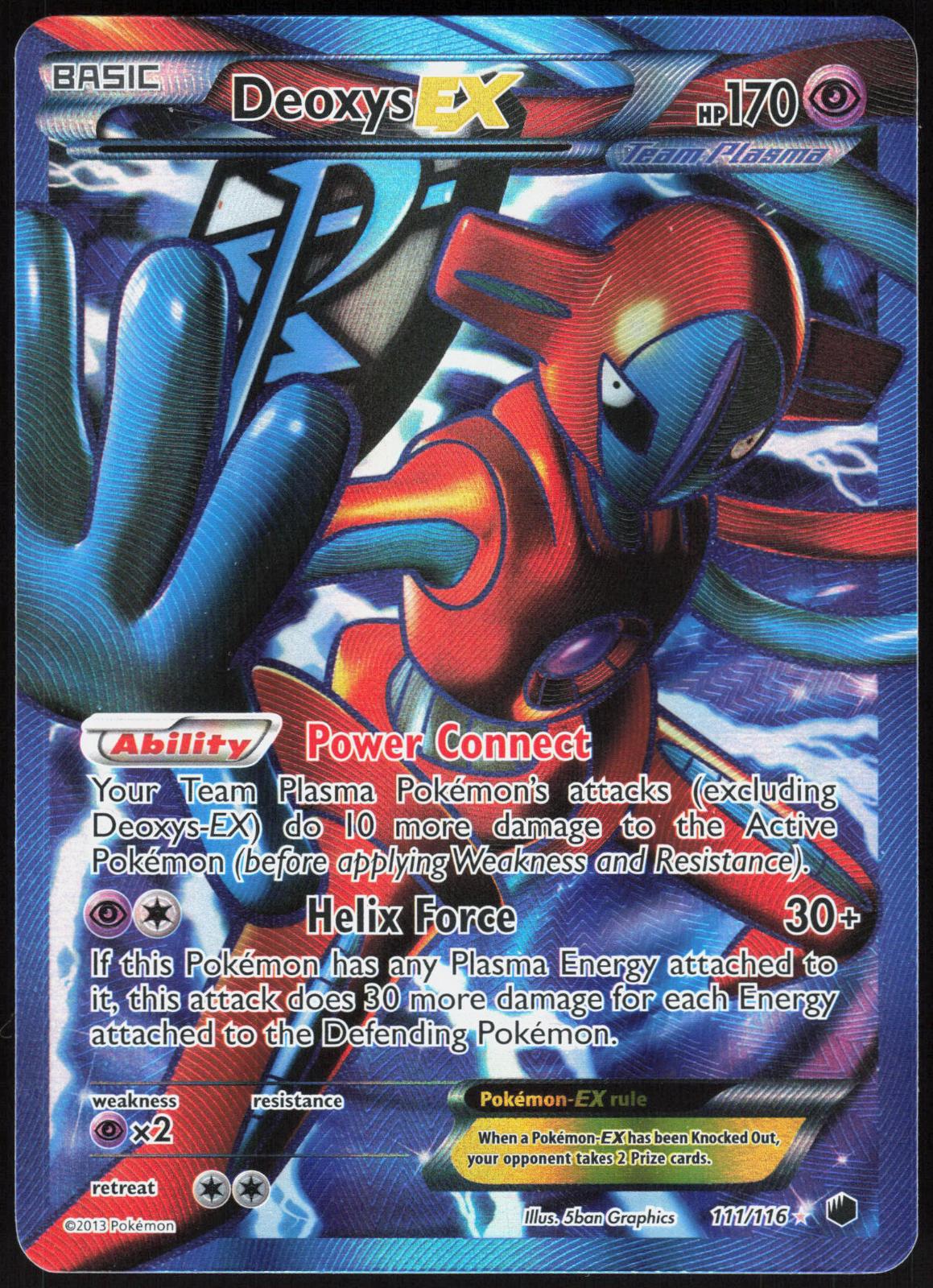 DEOXYS EX 111/116 PLASMA FREEZE POKEMON ULTRA RARE LP