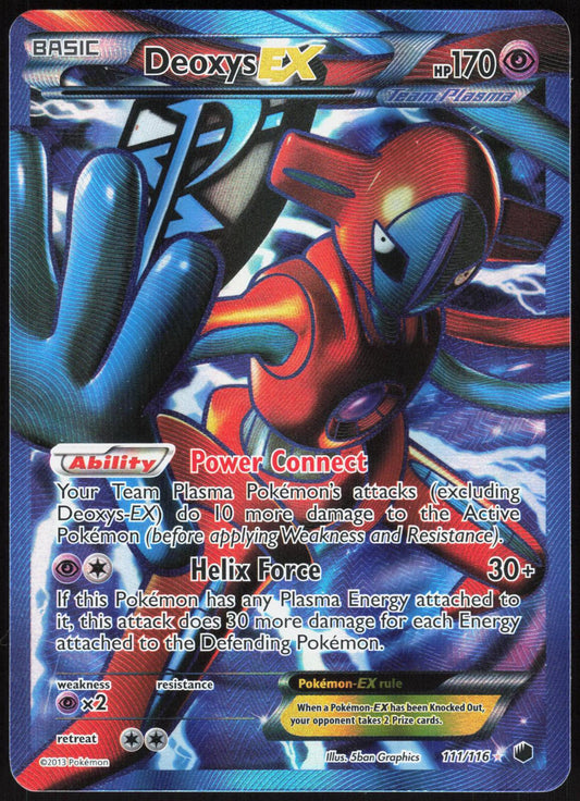 DEOXYS EX 111/116 PLASMA FREEZE POKEMON ULTRA RARE LP