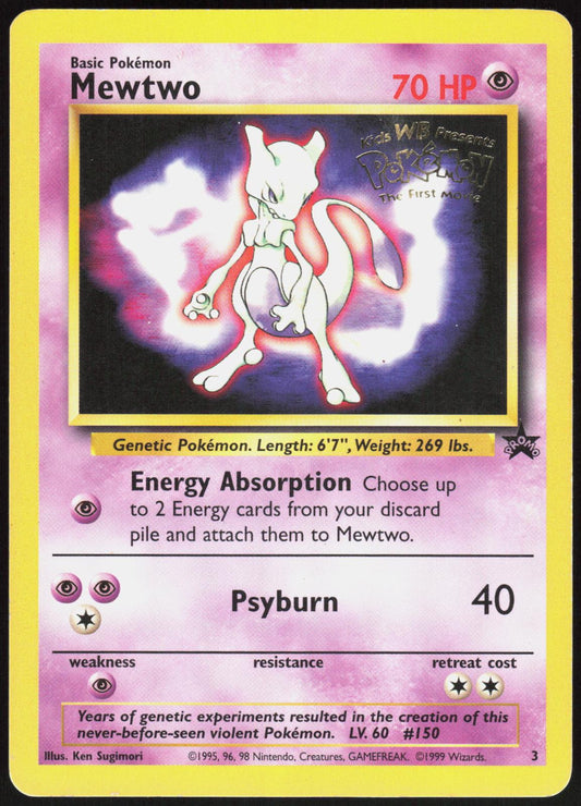 MEWTWO 3 WIZARDS BLACK STAR PROMOS POKEMON PROMO MP