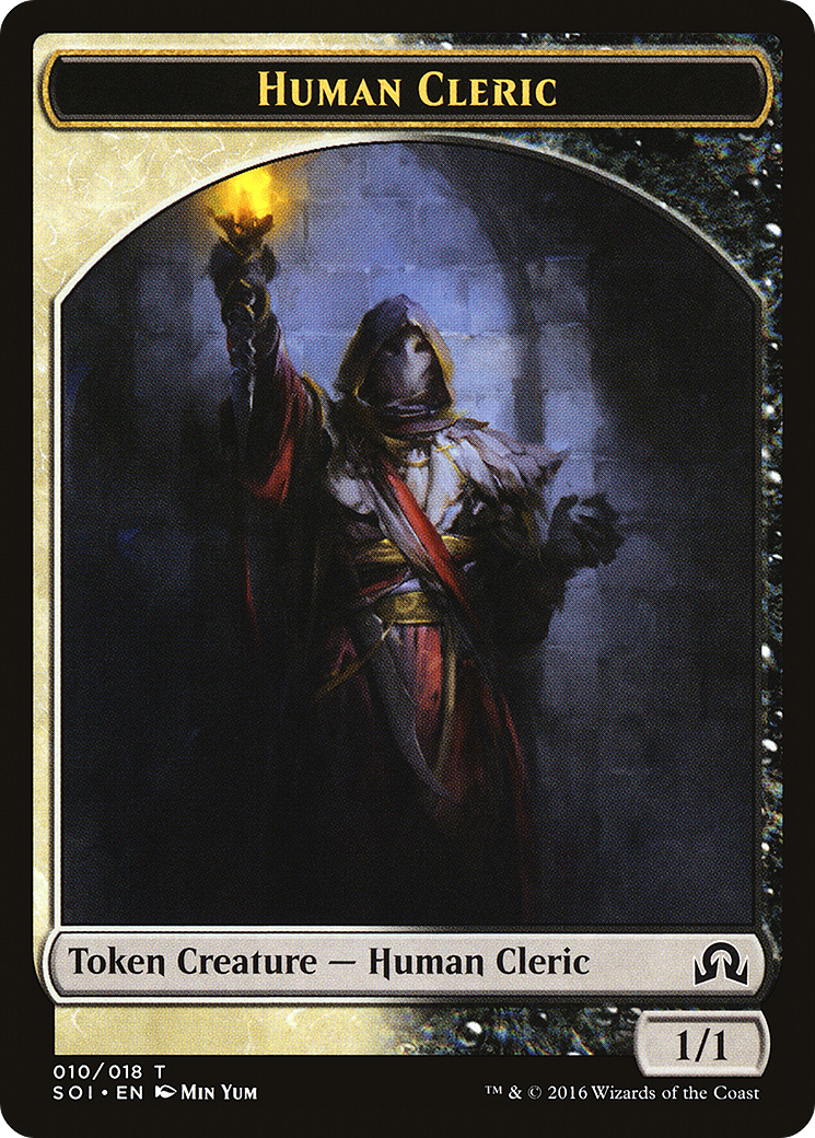 MAGIC: THE GATHERING  - Human Cleric Token (SOI-010) - Shadows over Innistrad Tokens