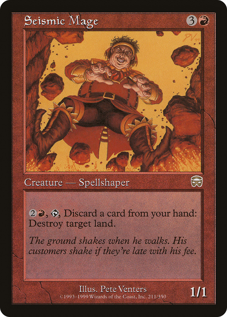 MAGIC: THE GATHERING  - Seismic Mage (MMQ-211) - Mercadian Masques Foil