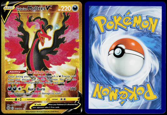 POKEMON GALARIAN MOLTRES V 183/172 BRILLIANT STARS SECRET RARE