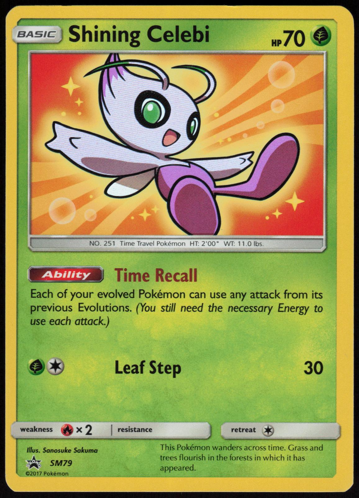 SHINING CELEBI - SM79 SUN & MOON PROMO POKEMON PROMO HOLO LP