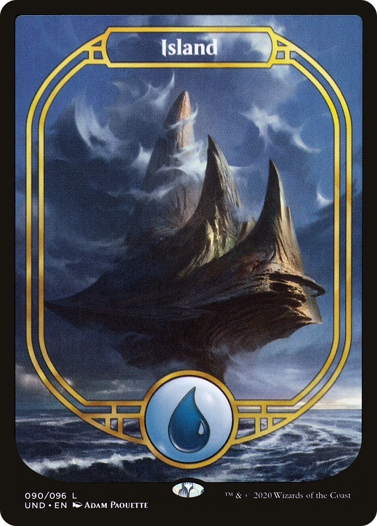 MAGIC: THE GATHERING  - Island (Full Art) (UND-090) - Unsanctioned