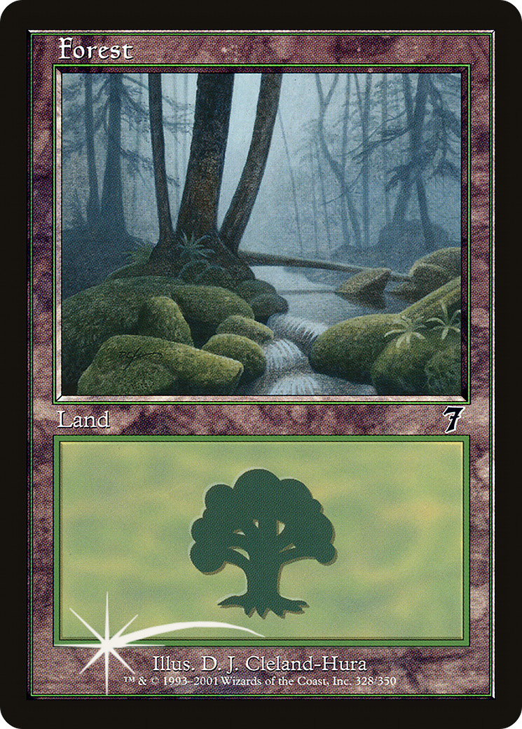 MAGIC: THE GATHERING  - Forest (7ED-328★) - 7th Edition