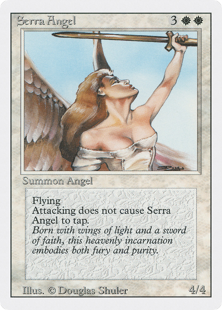 MAGIC: THE GATHERING  - Serra Angel (3ED-040) - Revised Edition