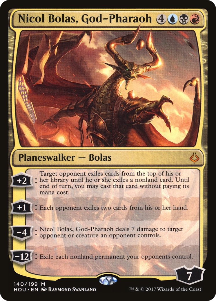MAGIC: THE GATHERING  - Nicol Bolas, God-Pharaoh (HOU-140) - Hour of Devastation Foil