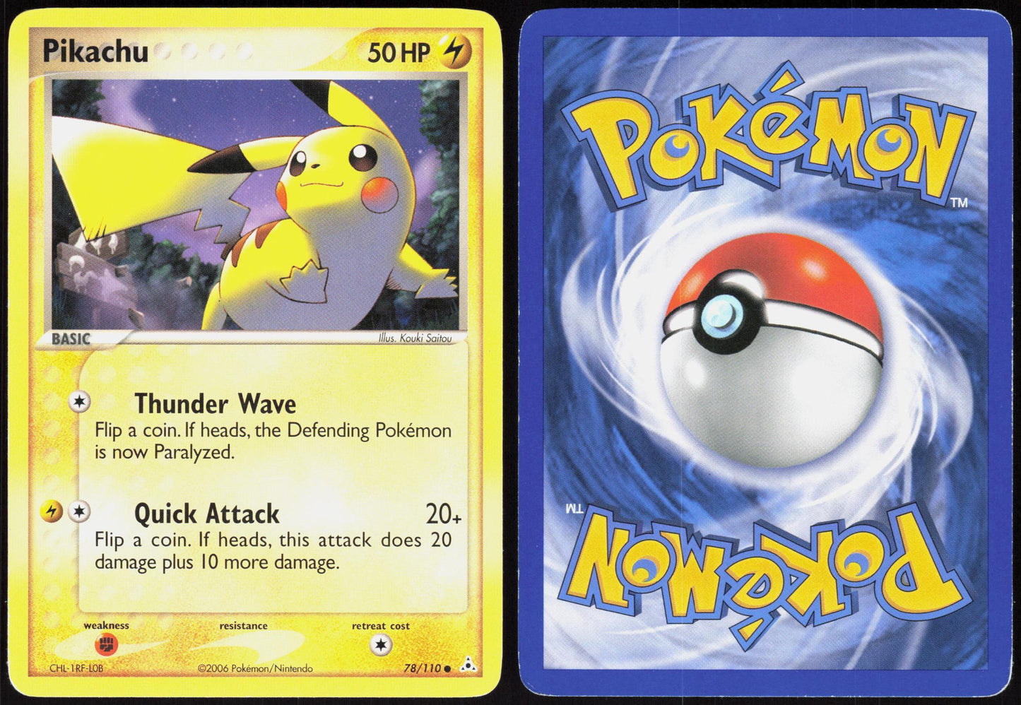 PIKACHU 78/110 HOLON PHANTOMS POKEMON COMMON MP