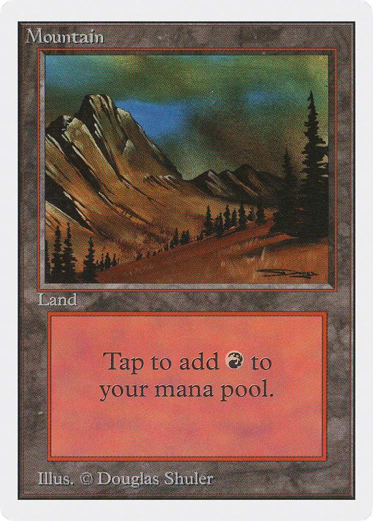 MAGIC: THE GATHERING  - Mountain (C) (2ED-299) - Unlimited Edition