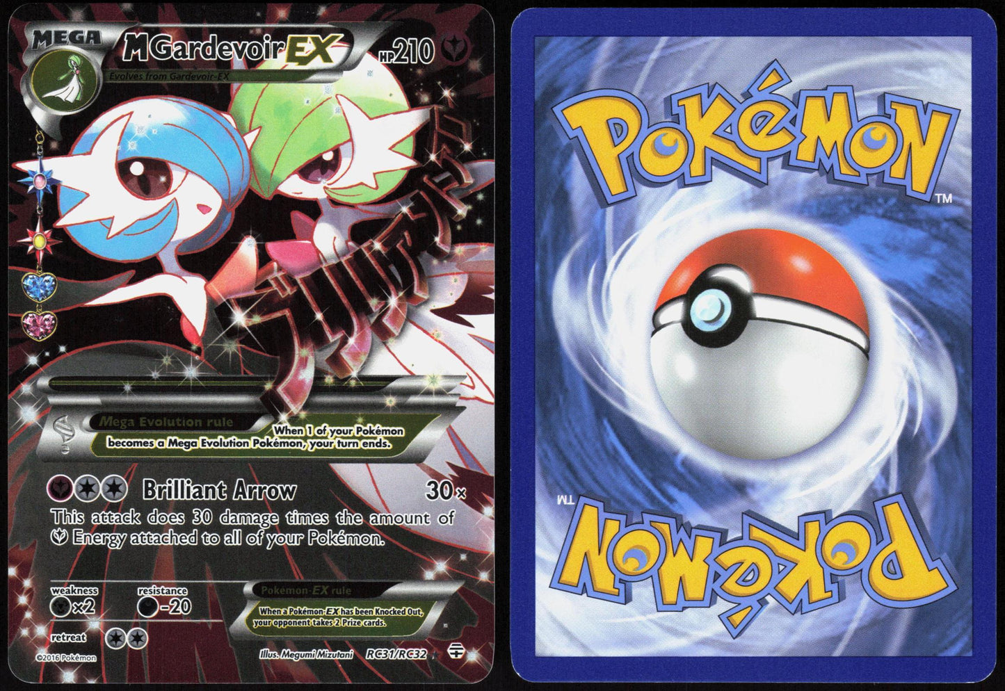 M GARDEVOIR EX RC31/RC32 GENERATIONS POKEMON ULTRA RARE HOLO LP