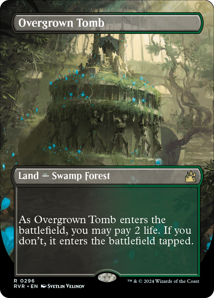 MAGIC: THE GATHERING  - Overgrown Tomb (Borderless) (RVR-296) - Ravnica Remastered Foil