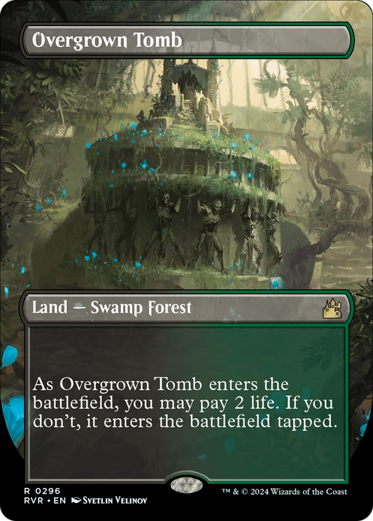 MAGIC: THE GATHERING  - Overgrown Tomb (Borderless) (RVR-296) - Ravnica Remastered