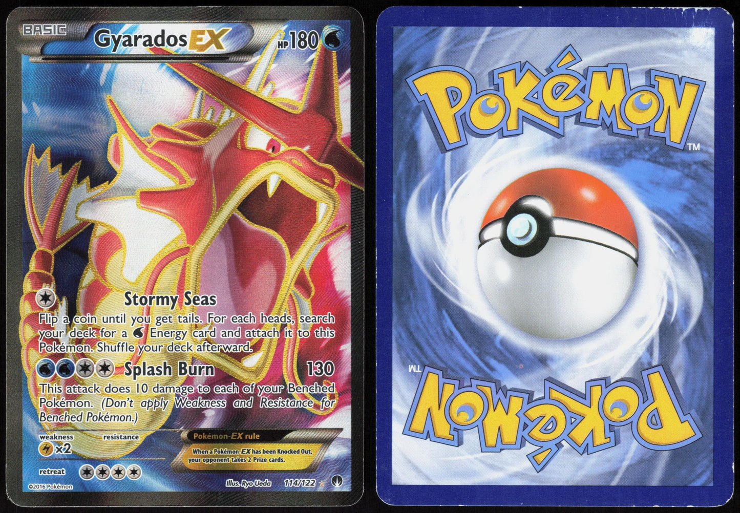 GYARADOS EX 114/122 BREAKPOINT POKEMON ULTRA RARE HP
