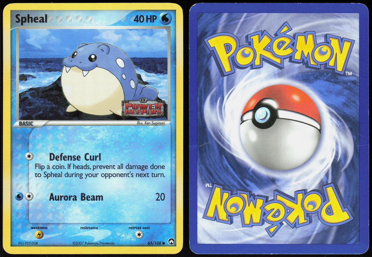 SPHEAL 65/108 POWER KEEPERS POKEMON COMMON REVERSE HOLO MP