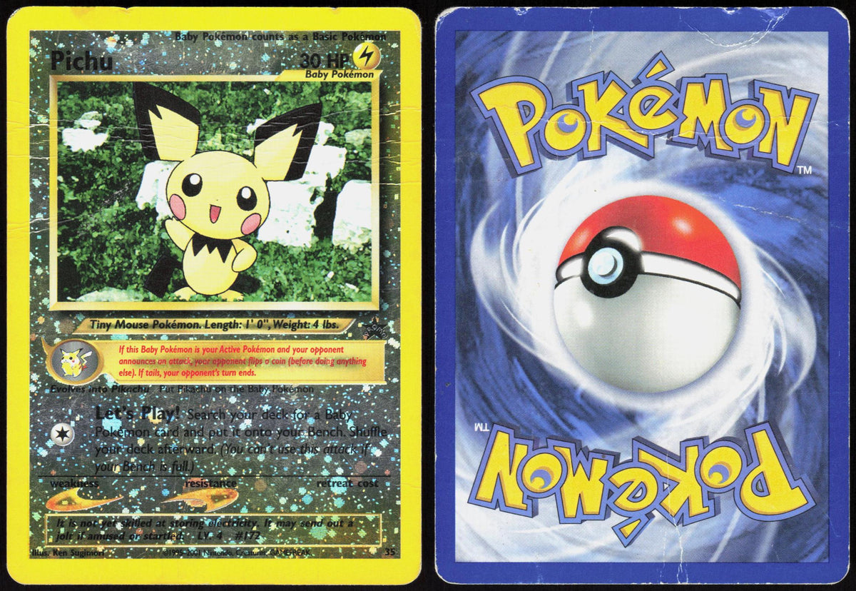 PICHU 35 WIZARDS BLACK STAR PROMOS POKEMON PROMO REVERSE HOLO HP