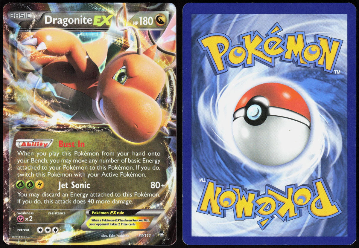 DRAGONITE EX 74/111 FURIOUS FISTS POKEMON ULTRA RARE HOLO LP