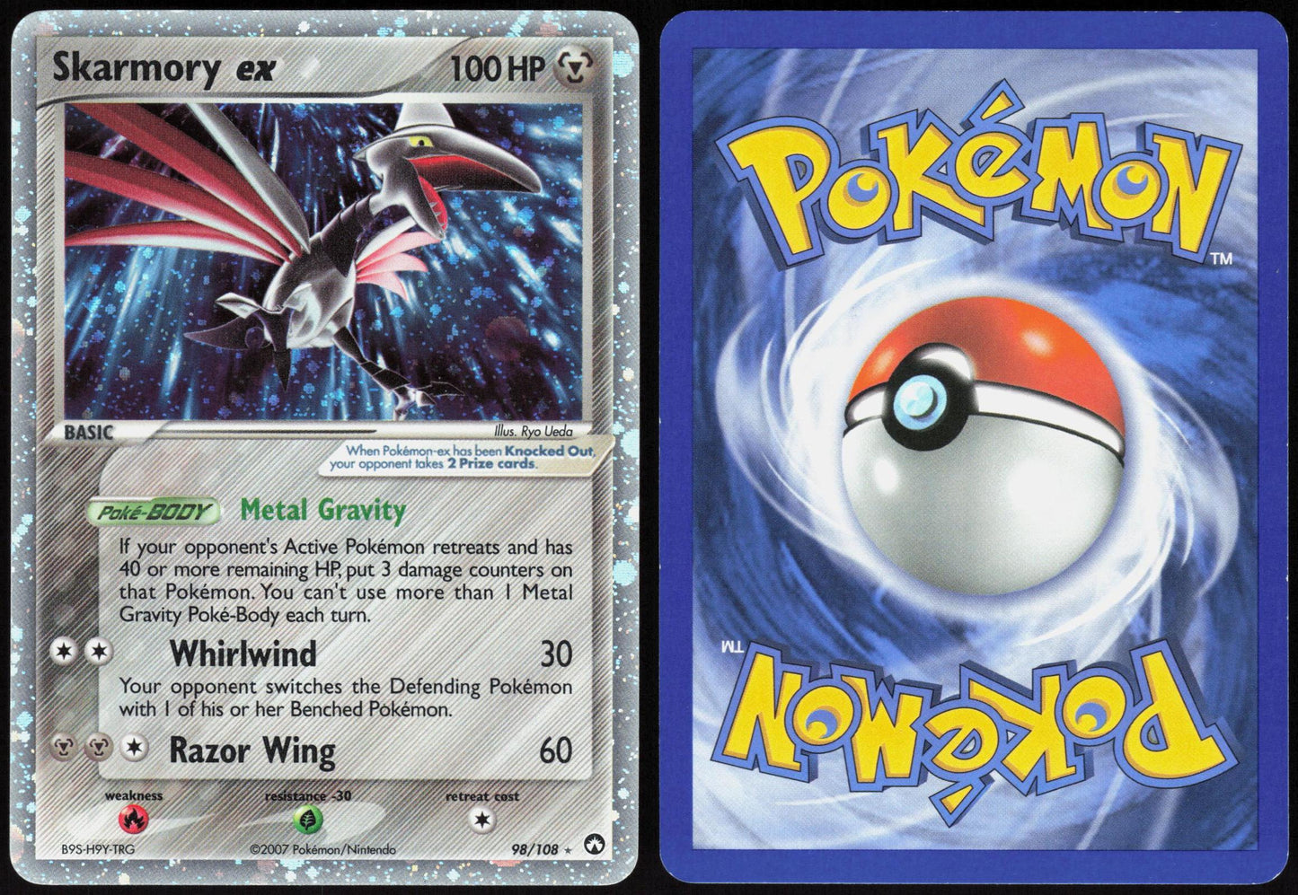 SKARMORY EX 98/108 POWER KEEPERS POKEMON EX RARE HOLO LP