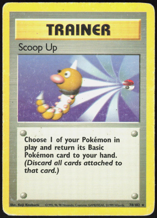 SCOOP UP 78/102 BASE SET UNLIMITED POKEMON RARE HP