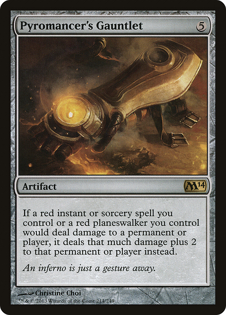 MAGIC: THE GATHERING  - Pyromancer's Gauntlet (M14-214) - Magic 2014 Foil