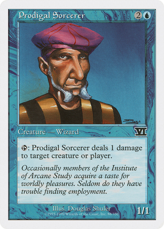 MAGIC: THE GATHERING  - Prodigal Sorcerer (6ED-088) - Classic Sixth Edition