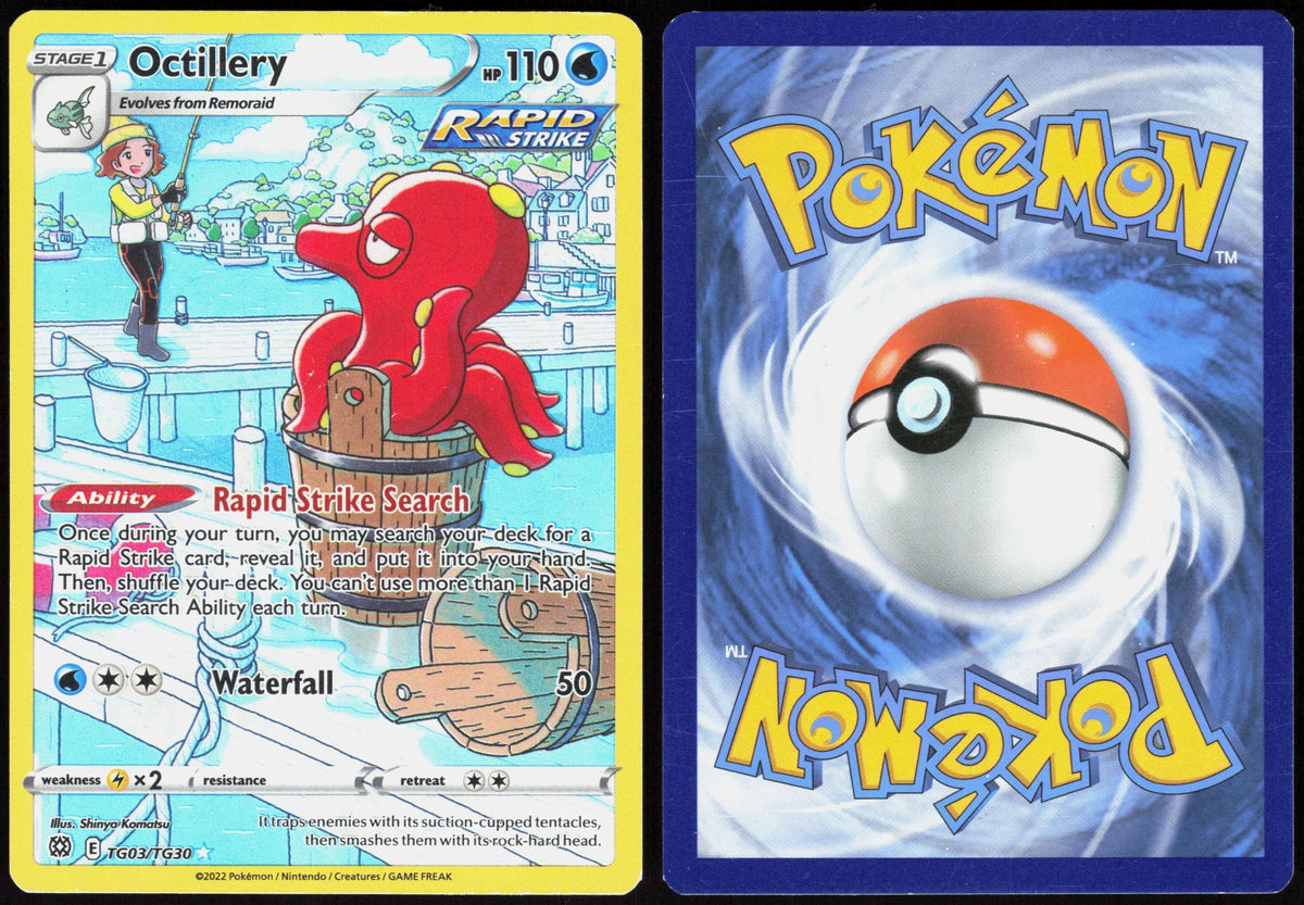 OCTILLERY TG03/TG30 BRILLIANT STARS TRAINER GALLERY POKEMON HOLO LP
