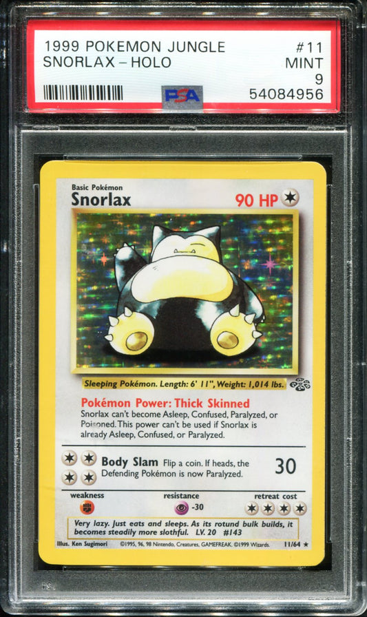 SNORLAX HOLO 11/64 PSA 9 JUNGLE POKEMON