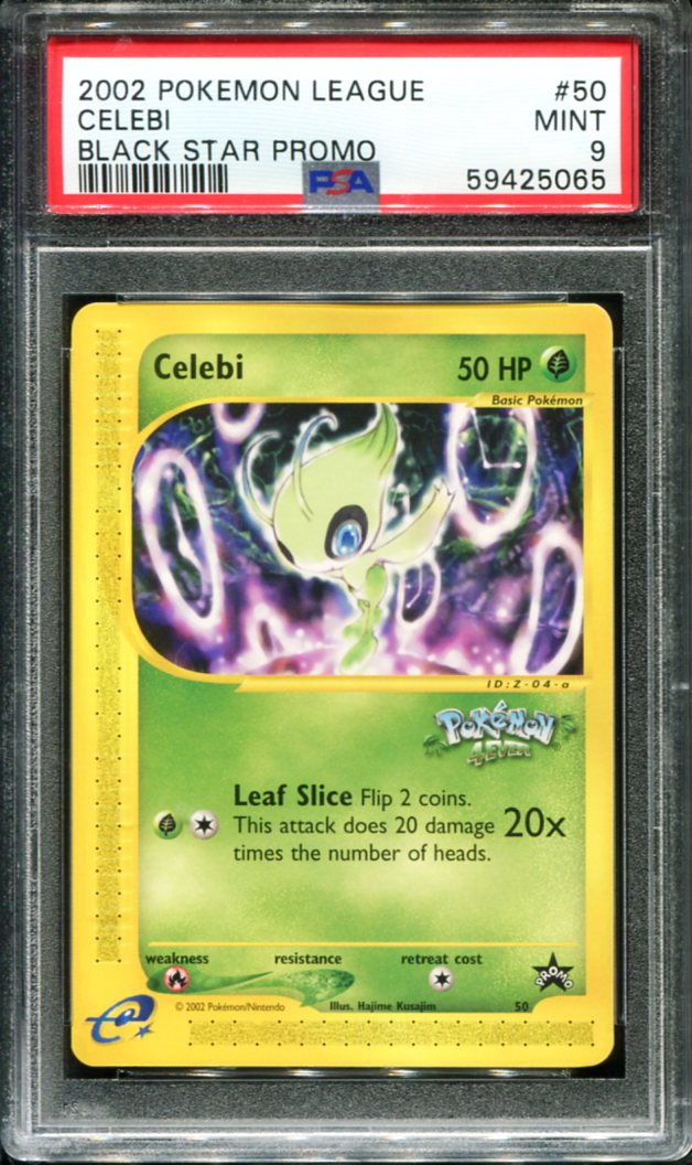 CELEBI 50 PSA 9 LEAGUE PROMO BLACK STAR POKEMON