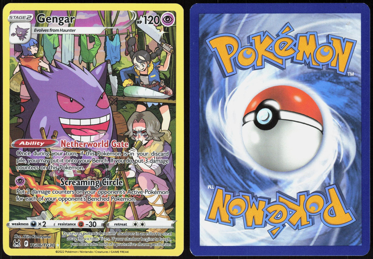 GENGAR TG06/TG30 LOST ORIGIN TRAINER GALLERY POKEMON HOLO LP