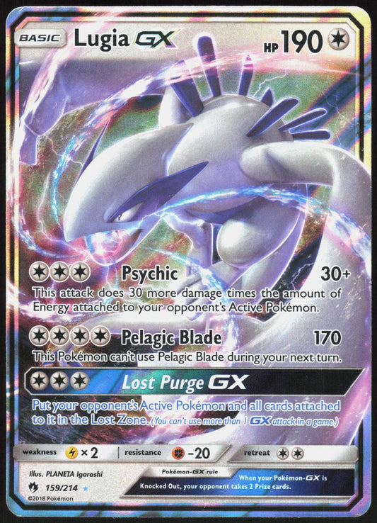 LUGIA GX 159/214 LOST THUNDER POKEMON GX RARE MP