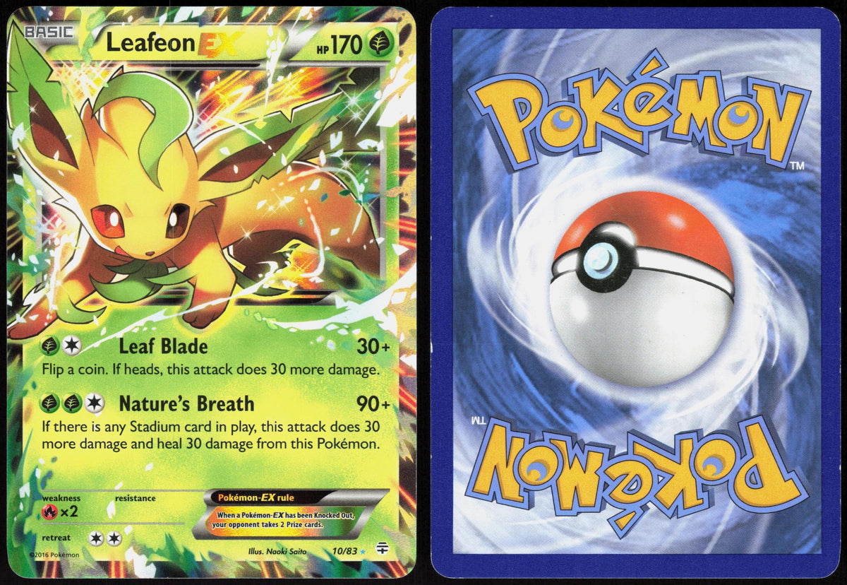LEAFEON EX 10/83 GENERATIONS POKEMON ULTRA RARE HOLO MP